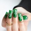 Top Hybrydowy MOLLYNAILS 10g Crystal Glass No Wipe Kolorowy Green Zielony
